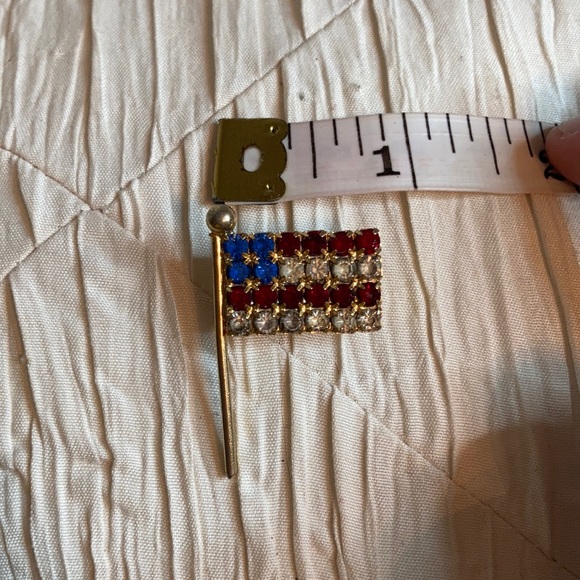 American flag 4th of July red white blue brooch - Picture 7 of 7